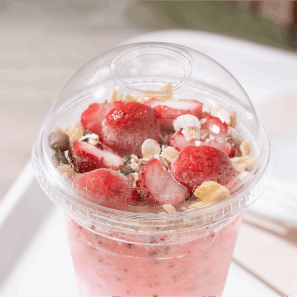 [1,000 ct] Plastic Cup Dome Lids | 98 mm | RPET | Clear