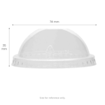 [1,000 ct] 7 oz Dome Cup Lids | PET | No Hole | 74 mm - Image 5