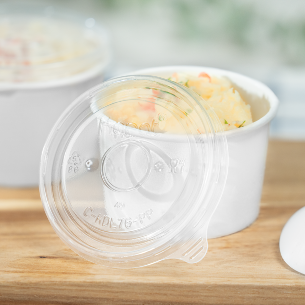 [1,000 ct] 4 oz Food Container Lids | PP | 76 mm
