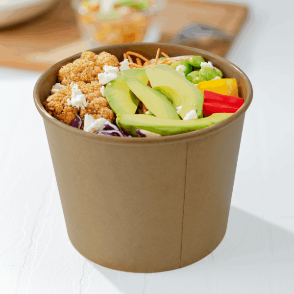 [600 ct] 32 oz Paper Cold/Hot Food Container, Kraft