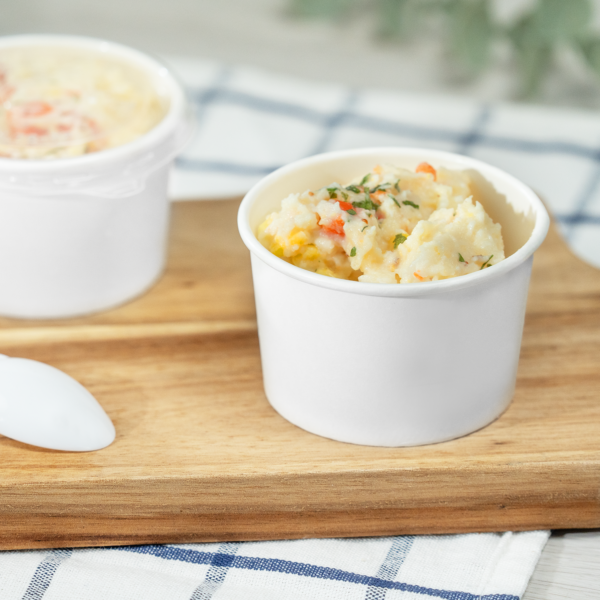 [1,000 ct] 4 oz Paper Food Containers | 76 mm | White