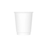[500 ct] 8 oz Paper Coffee Cups | Insulated | 80 mm | White - Image 2