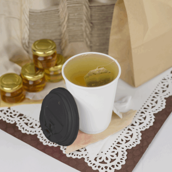 [500 ct] 16 oz Paper Coffee Cups | Insulated | 90 mm | White