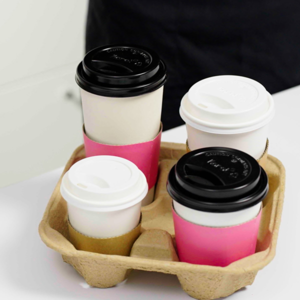 [300 ct] Biodegradable Drink Carrier, Holds 4 Cups (8-32 oz)