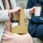 [250 ct] Kraft Drink Carrier with Handle, for 2 Cups (10-32 oz), Paperboard - Image 3