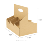 [100 ct] Drink Carrier with Handle , for 6 Cups (12-32 oz), Paperboard - Image 7