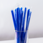 [1,600 ct] Boba Straws | Diagonal Cut | Individually Wrapped | Blue (0.39" x 9") - Image 3