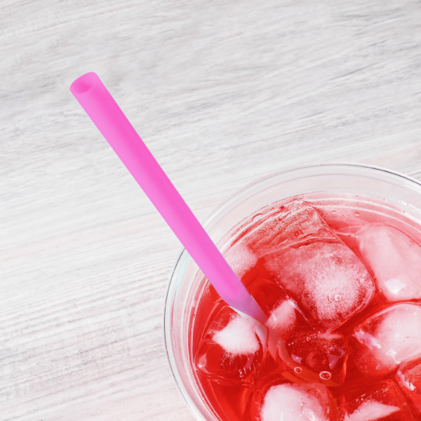 [2,500 ct] Giant Straws | Individually Wrapped | Pink (0.31" x 9")