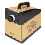 [25 ct] 128 oz Beverage Take-Out Container, Kraft - Image 2