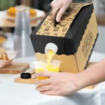 [25 ct] 128 oz Beverage Take-Out Container, Kraft - Image 7