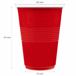 [600 ct] 16 oz Party Cup | Red |  BPA Free | PP - Image 3