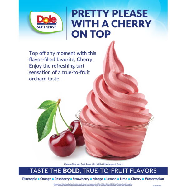 Dole Soft Serve Mix - Cherry - Bag (4.4 lbs)
