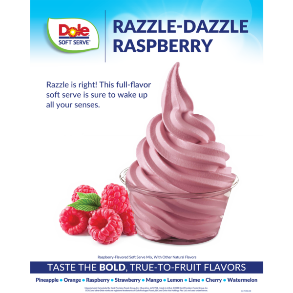 Dole Soft Serve Mix - Raspberry - Bag (4.4 lbs)
