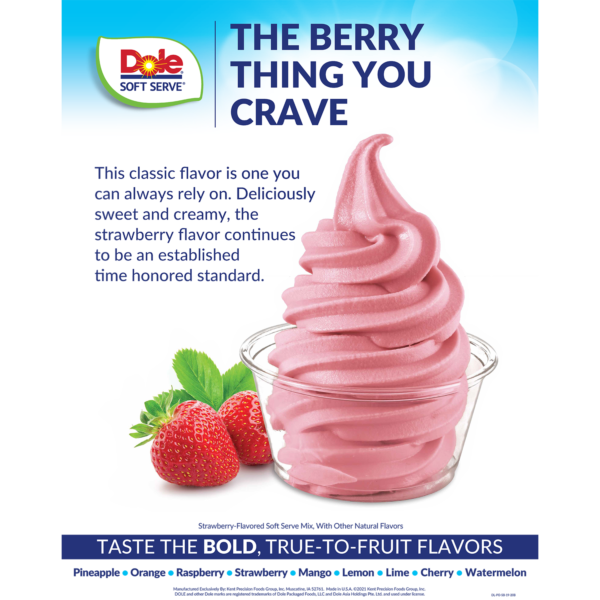 Dole Soft Serve Mix - Strawberry - Bag (4.4 lbs)
