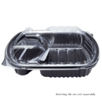 [300 ct] 36 oz Microwaveable Take-Out Box | 3-Compartment | PP | Black - Image 7