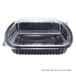 [300 ct] 36 oz Microwaveable Take-Out Box | PP | Black - Image 9