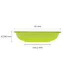 [300 ct] 24 oz Square Disposable Salad Bowl Lids | PET | Green - Image 7