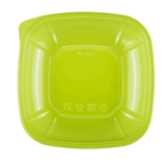 [300 ct] 24 oz Square Disposable Salad Bowl Lids | PET | Green - Image 9