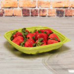 [300 ct] 24 oz Square Disposable Salad Bowl Lids | PET | Green - Image 5