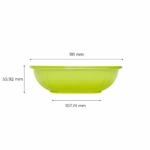 [300 ct] 32 oz Square Disposable Salad Bowl | PET | Green - Image 4
