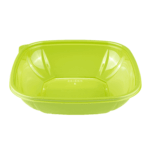 [300 ct] 32 oz Square Disposable Salad Bowl | PET | Green - Image 6