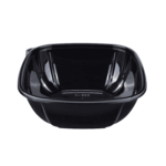 [300 ct] 48 oz Square Disposable Salad Bowl Lids | PET | Black - Image 4