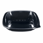 [50 ct] 80 oz Square Disposable Salad Bowls | PET | Black - Image 7