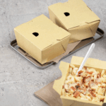 [200 ct] Paper Folding Take-Out Container | Vented Holes | 27 fl. oz | Kraft - Image 7