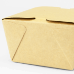 [200 ct] Paper Folding Take-Out Container | Vented Holes | 27 fl. oz | Kraft - Image 4