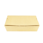 [200 ct] Paper Folding Take-Out Container | Vented Holes | 46 fl. oz | Kraft - Image 2