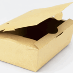 [200 ct] Paper Folding Take-Out Container | Vented Holes | 63 fl. oz | Kraft - Image 7