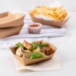 #1 Best [1,000 ct] 0.5 lb Food Tray | Kraft | 0.5lb Paper Tray - Image 2