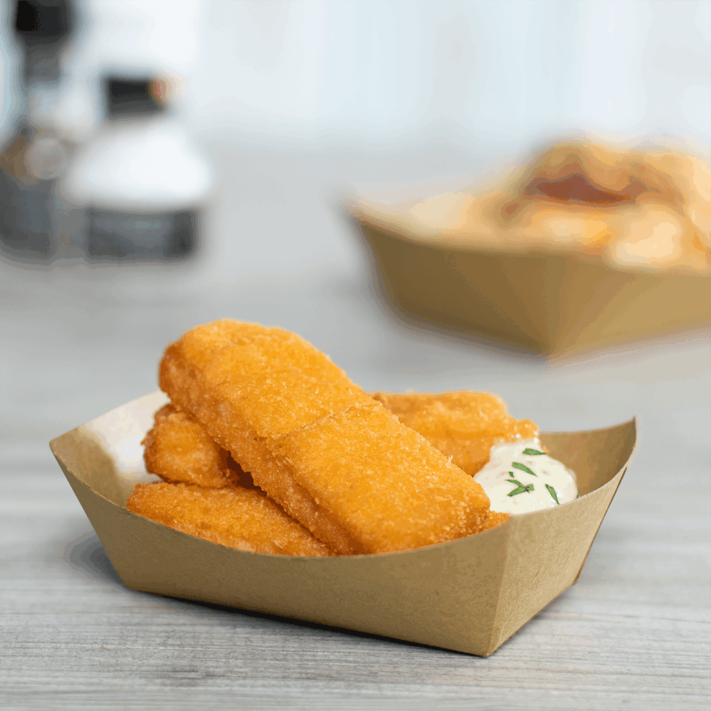 [1,000 ct] 1 lb Food Tray Kraft paper food tray heavy-duty leak-resistant grease-proof Karat wholesale Packer Janitorial California restaurant supplies