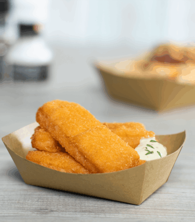 [1,000 ct] 1 lb Food Tray Kraft paper food tray heavy-duty leak-resistant grease-proof Karat wholesale Packer Janitorial California restaurant supplies