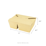 [200 ct] Paper Take-Out Boxes | 2-Compartment | 48 fl. oz | Kraft - Image 5