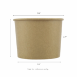 [500 ct] 10/12 oz Gourmet Paper Food Container | Kraft | 96 mm - Image 5