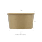 [500 ct] 6 oz Gourmet Paper Food Container | Kraft | 96 mm - Image 2