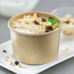 [1,000 ct] 8 oz Gourmet Paper Food Container | Kraft | 96 mm