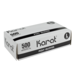 [10,000 ct] Poly Gloves | Clear | Large