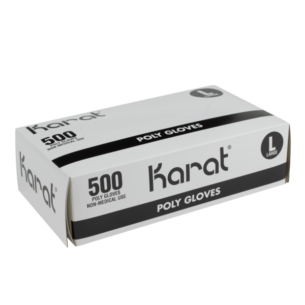 [10,000 ct] Poly Gloves | Clear | Large