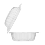 [300 ct] 6''x 6'' Hinged Food Containers | PP | Clear - Image 7