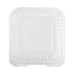 [250 ct] 7''x 7'' Hinged Food Containers | PP | Clear - Image 8
