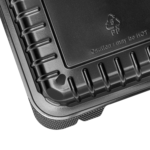 [250 ct] 8''x 8'' Hinged Food Containers | PP | Black - Image 6
