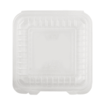 [250 ct] 8''x 8'' Hinged Food Containers | PP | Clear - Image 5