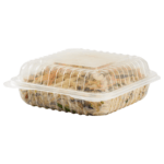 [250 ct] 8''x 8'' Hinged Food Containers | PP | Clear - Image 9