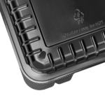 [250 ct] 8" x 8" 3-Compartment Hinged Food Containers | Black | PP - Image 6