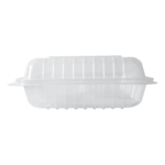 [250 ct] 8" x 8" 3-Compartment Hinged Food Containers | Clear | PP - Image 8