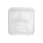 [250 ct] 8" x 8" 3-Compartment Hinged Food Containers | Clear | PP - Image 9