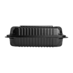 [250 ct] 9''x 6'' Hinged Food Containers | PP | Black - Image 7