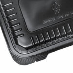 [250 ct] 9''x 6'' Hinged Food Containers | PP | Black - Image 6